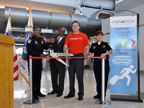 IAH fast lane, airport, OneStop launch, November 2012