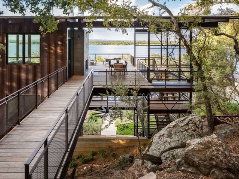 Houzz Austin home house fire tower Lake Flato architect