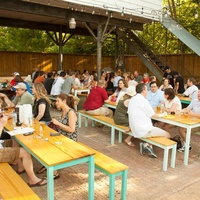 D&T Drive Inn patio with crowd