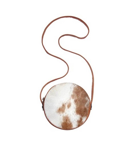 Patricia Nash Handbag, Tan Calavino Rioja Haircalf Saddle Bag