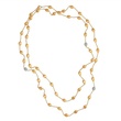 Marco Bicego Gold and Diamond Bean Necklace