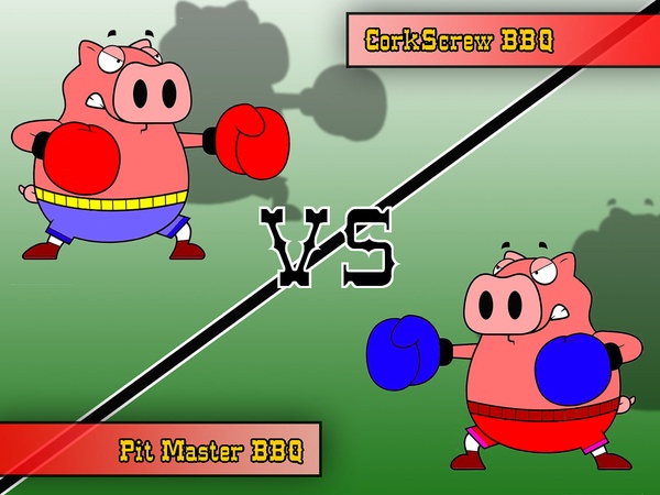 barbecue fight, pigs, Pit Master, Corkscrew