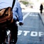 Man biking to work 