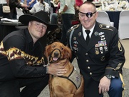 Houston Impact A Hero Gala May 2013 Richard Massimino, dog Koa and Staff Sergeant John Daniel Shannon