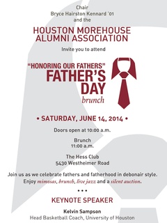 Houston Morehouse Alumni Association hosts "Honoring Our Fathers" Father's Day Brunch