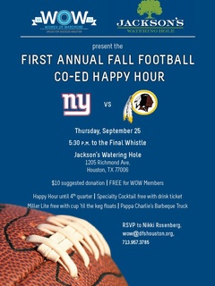 Women of Wardrobe's First Annual Fall Football Co-ed Happy Hour