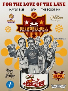 poster for 2014 Brewskee-Ball National Championship at Scoot Inn