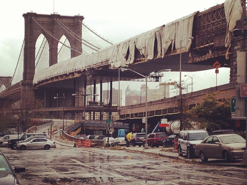 Hurricane Sandy, Brooklyn Bridge, October 2012
