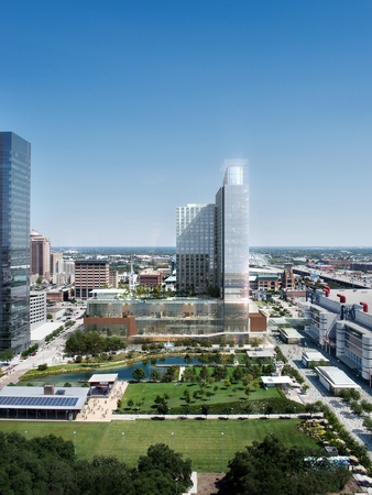 Marriott Marquis Hotel, RIDA Development, Discovery Green, December 2012
