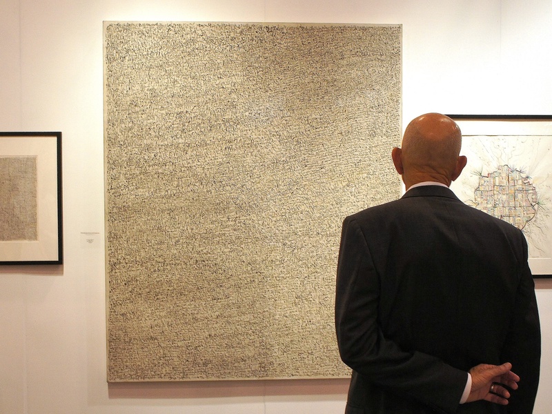 Houston Fine Arts Fair, opening night artwork, September 2012, Leon Ferrai, Untitled, 1998, mixed media on wood, Pan American Art Projects, Miami