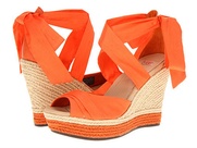 zappos orange ankle tie wedges