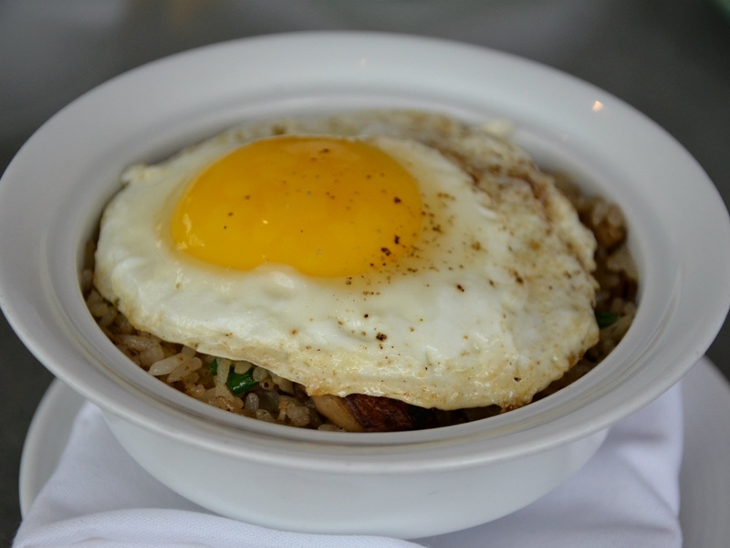 Wild mushroom fried rice at Five Sixty in Dallas