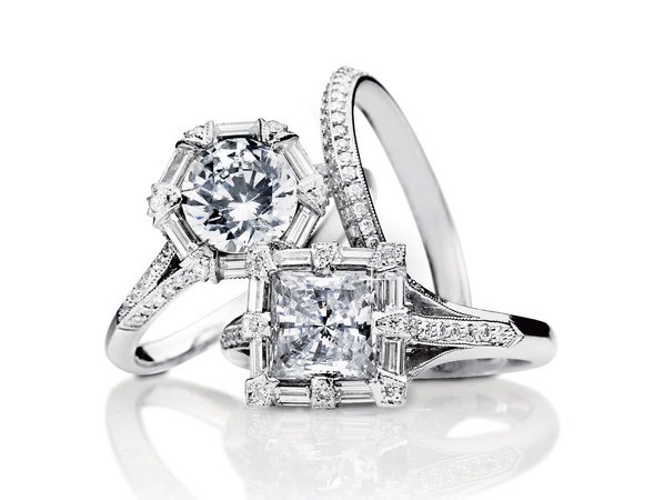 Tacori Art Deco Solitare Rings