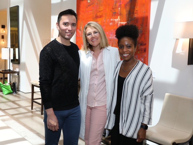 William Eckert, Sheila Cloudt, Zoe Pittman at Decorative Center Spring Market