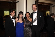 Gala Del Museo Arte Y Glamour benefiting the Mexic-Arte Museum. Gala Co-Chairs David Garza and Laurel Prats with Museum Co-Founder and Artistic Director Sylvia Orozco and Board President Dr. John Hogg