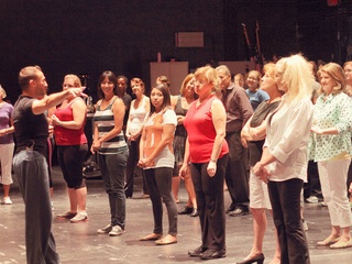 instructor and students for Rhythm on Stage dance class at the Long center