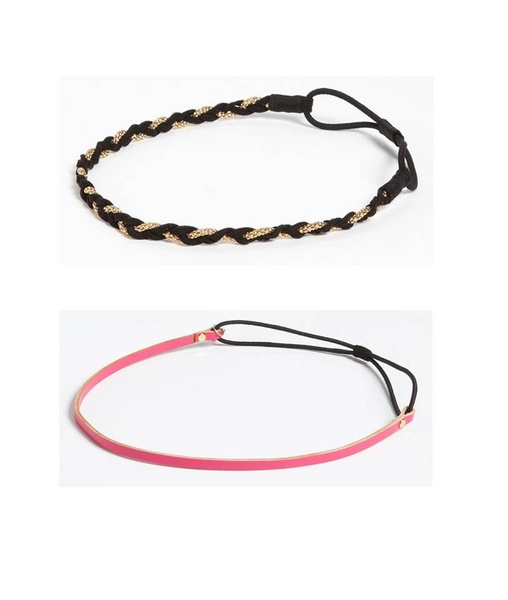 Nordstrom Tasha Skinny Leather Head Wrap and BP Braided Headband