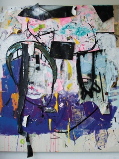 BLUEorange Contemporary Art Gallery opening reception: Lurching and cursing in a field of tulips by Howard Sherman