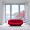 Ligne Roset Houston May 2013 Ploum sofa by Ronan and Erwan Bouroullec in red