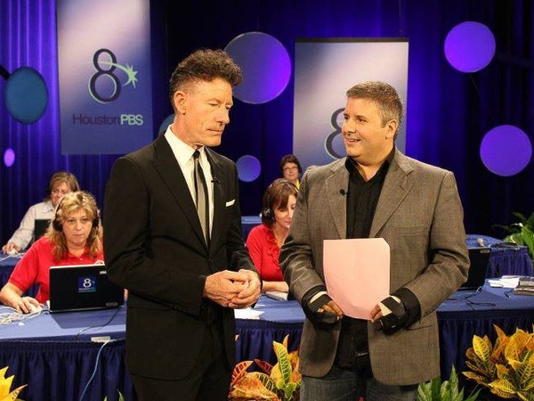 Ernie Manouse, Lyle Lovett, For the Sake of Song pledge event, September 2011