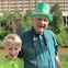News_Katie_St. Patrick's Day_dyeing the bayou green_March 2012_Writer, Jim Saye with grandson Matthew