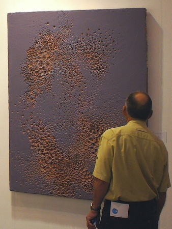 Houston Fine Arts Fair, recap, September 2012, Karin Waskiewicz, Contending Mass, 2012, acrylic on canvas, detail