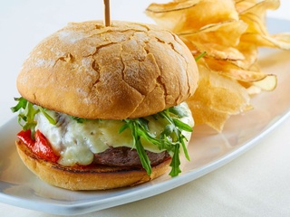 Wagyu beef burger at House of Blues Foundation Room