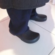 Marene, chef footwear, October 2012, Chef David Coffman, Katsuya, favorite black Birkis (Birkenstocks), shoes