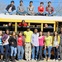 Jane Howze  Chinquapin Preparatory School graduation May 2013 seniors in front of school bus