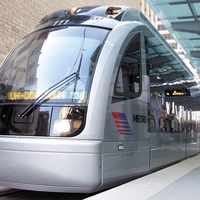 METRORail, light rail, train, downtown Houston