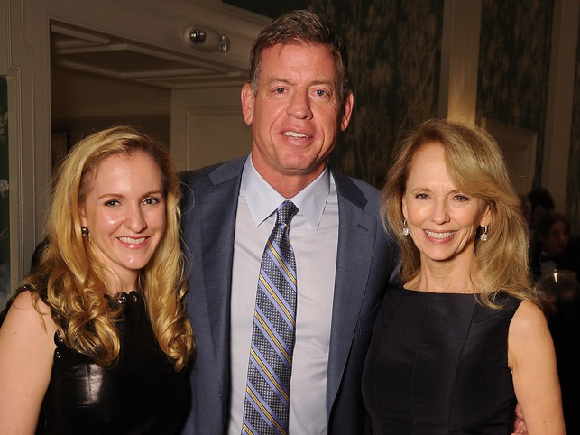 Kelly Krohn, Troy AIkman, co-founder Susan Sarofim/TEACH DINNER