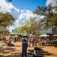 Jester King Brewery Hill Country outdoor patio seating