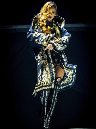Rihanna in Givenchy haute couture by Riccardo Tisci
