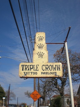 Austin_Photo: Places_Shopping_Triple Crown Tattoo_sign
