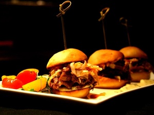 Braised pork spare rib sliders at Grain restaurant at the Park Cities Hilton in Dallas