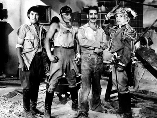 The Marx Bros Chico, Zeppo, Groucho, and Harpo in Duck Soup