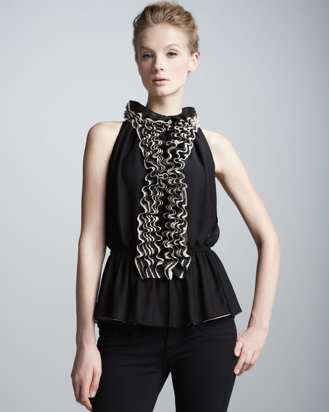 Robert Rodriguez ruffled lace top from Neiman Marcus + Target Collection