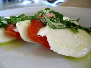Caprese salad at La Perla Italian restaurant in Dallas