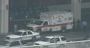 Ambulance outside of Bush Intercontinental Airport after shooting