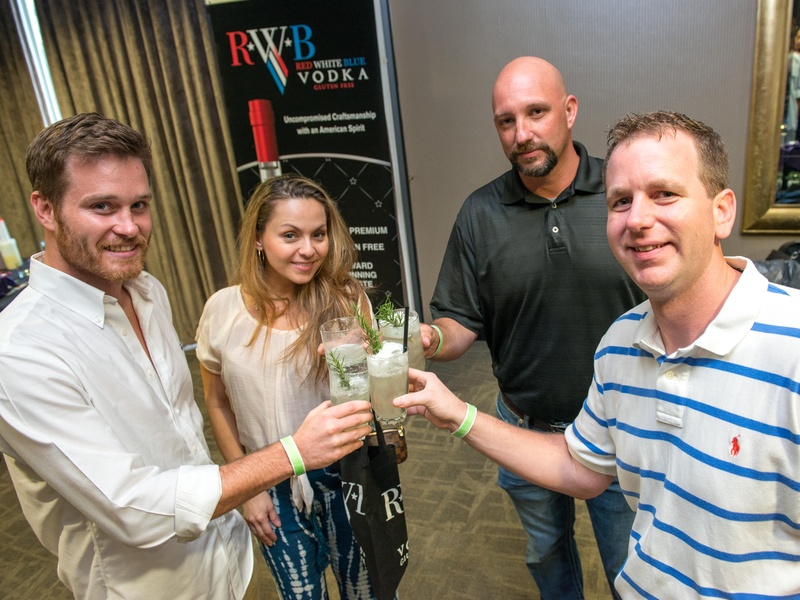 10 Thomas Freeman, from left, Carmen Martinez, Lynn Norris and Mitch Toom at the Crafted mixology contest at Mr. Peeples July 2014