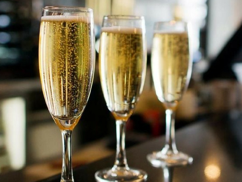 Flour and Vine champagne glass