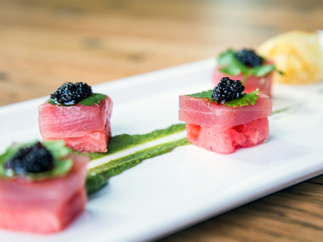 Houston, a bouzy, august 2017 watermelon tuna sashimi