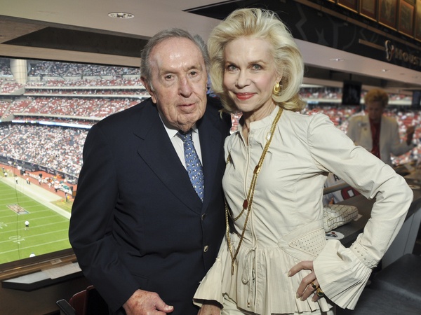Texans Owners Suite, September 2012, Oscar Wyatt, Lynn Wyatt