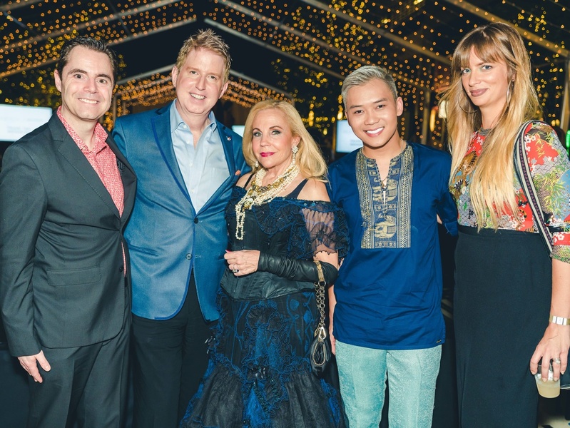 Rob Giardinelli, Lance Avery Morgan, Carolyn Farb, Nicholas Phat-Nguyen, Amanda Valentine at Fashion X Houston