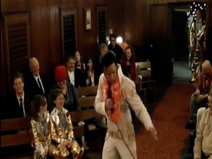 Melanie Damrell, Peter Traber, Elvis impersonator,wedding
