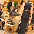 Roland Mouret fashion show, Neiman Marcus, December 2012, black gown, Alissa Maples