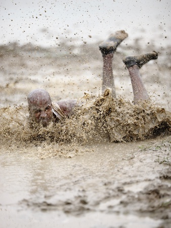 Racing Humans 5K mud run, July 2012