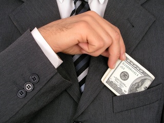 man in suit, one hundred dollar bill, money, cash