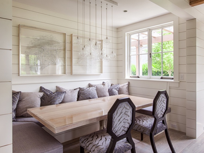 Shiplap in a dining area