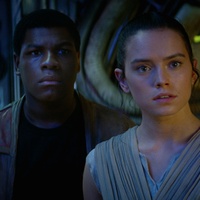 John Boyega and Daisy Ridley in Star Wars: The Force Awakens